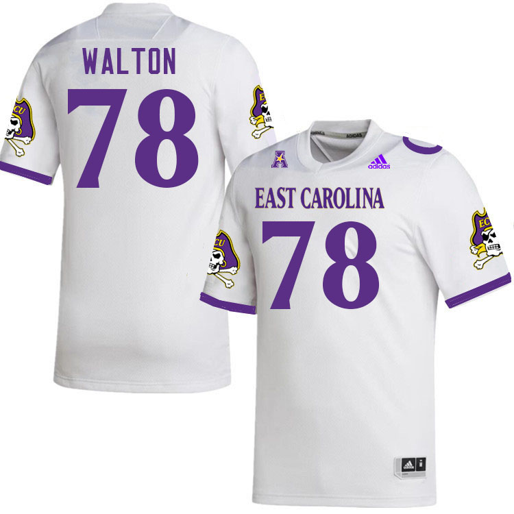 #78 Kendall Walton East Carolina Pirates College Football Jersey Stitched-White #78 Kendall Walton East Carolina Pirates College Football Jersey Stitched-White